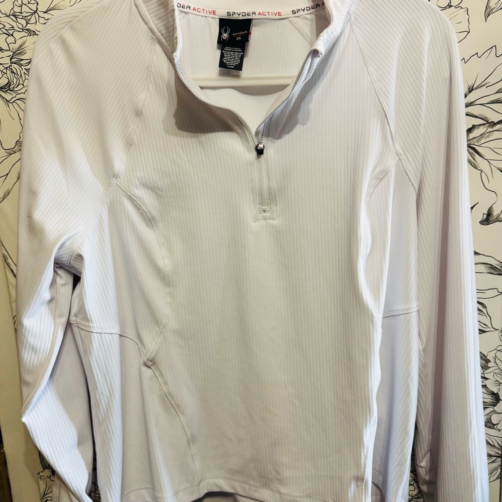 Spyder NWOT White Quarter-Zip Sweatshirt